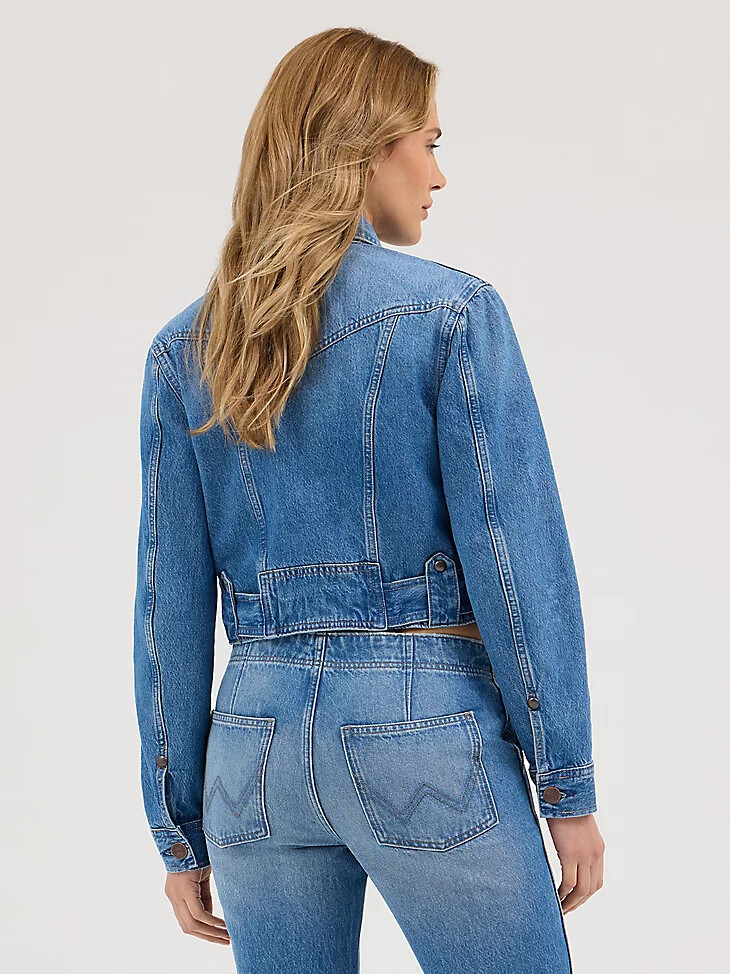 damen-jeans-motorradjacke „blühend