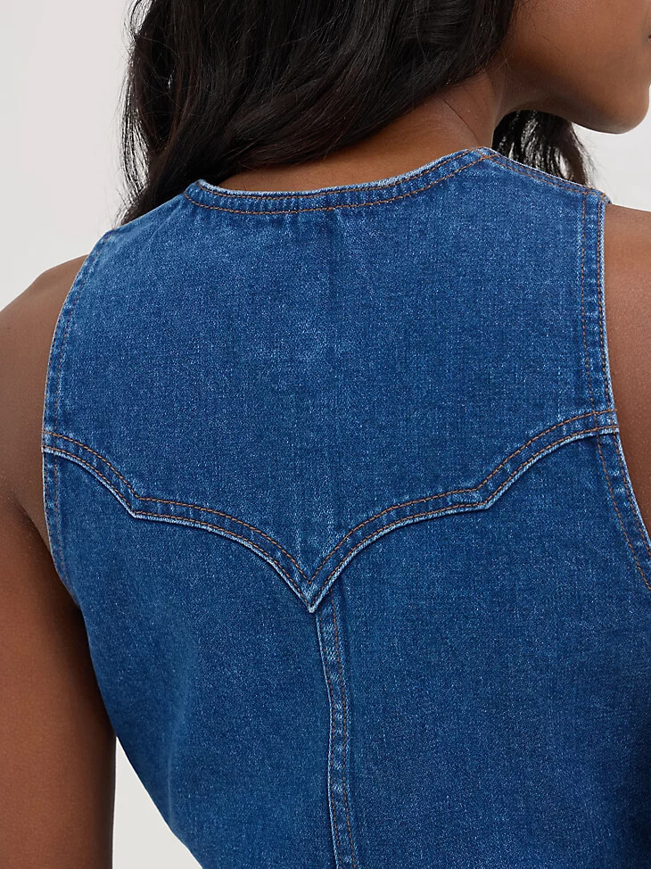 wrangler x yellow rose by kendra scott jeansweste wrangler blau