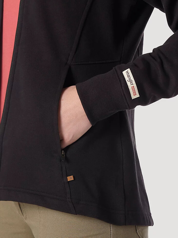 wrangler riggs workwear arbeitsjacke für damen schwarz