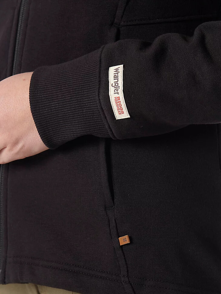 wrangler riggs workwear arbeitsjacke für damen schwarz