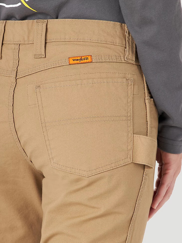 wrangler fr damen-arbeitshose flammhemmend goldkhaki