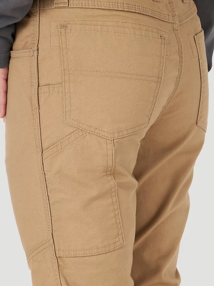 wrangler fr damen-arbeitshose flammhemmend goldkhaki