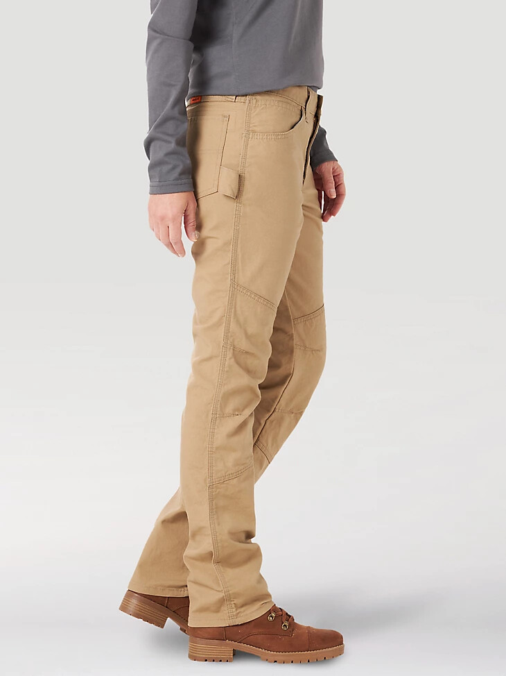 wrangler fr damen-arbeitshose flammhemmend goldkhaki