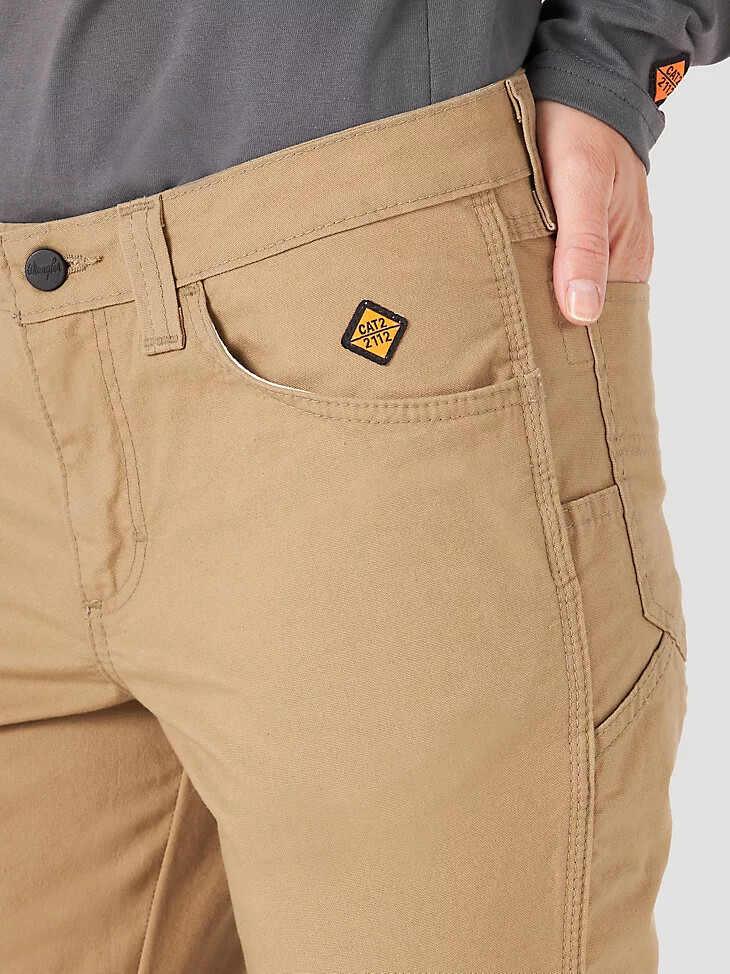 wrangler fr damen-arbeitshose flammhemmend goldkhaki
