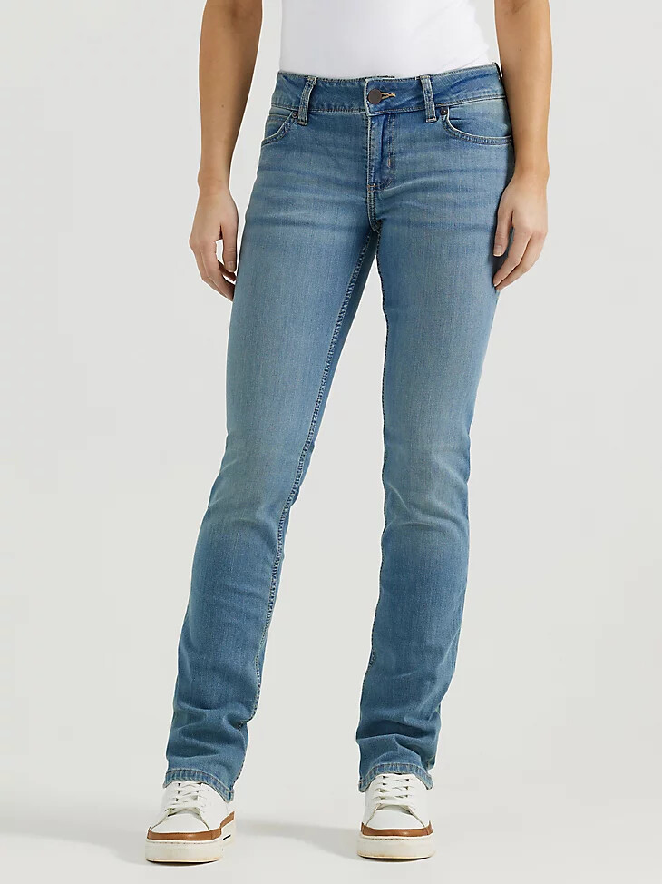 brianna damen-jeans essential mid-rise straight leg