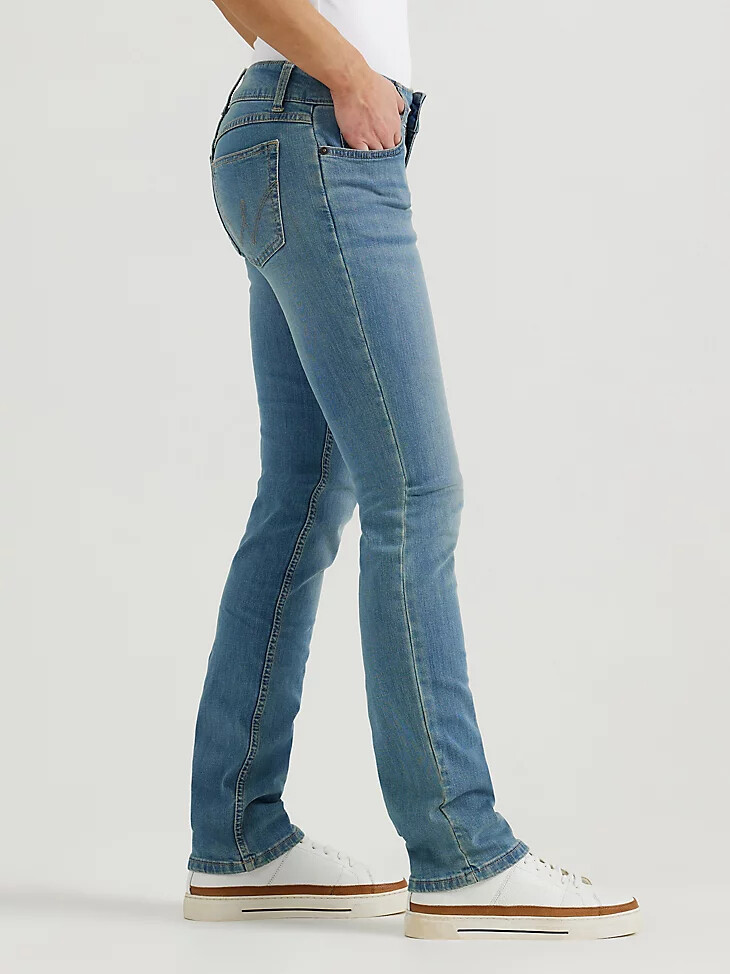 brianna damen-jeans essential mid-rise straight leg