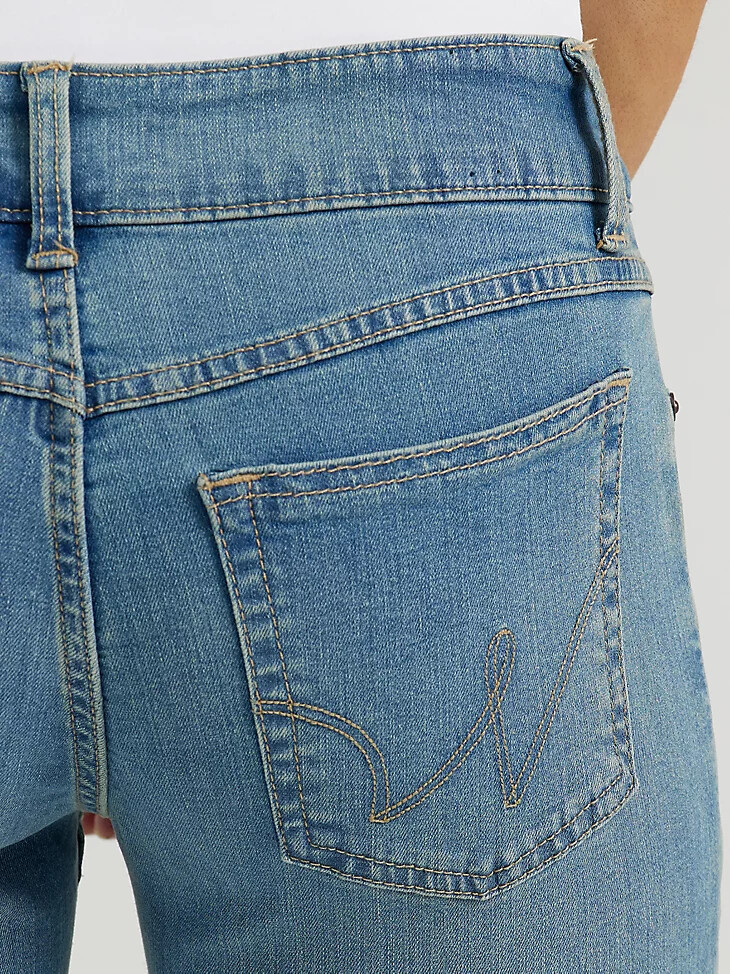 brianna damen-jeans essential mid-rise straight leg