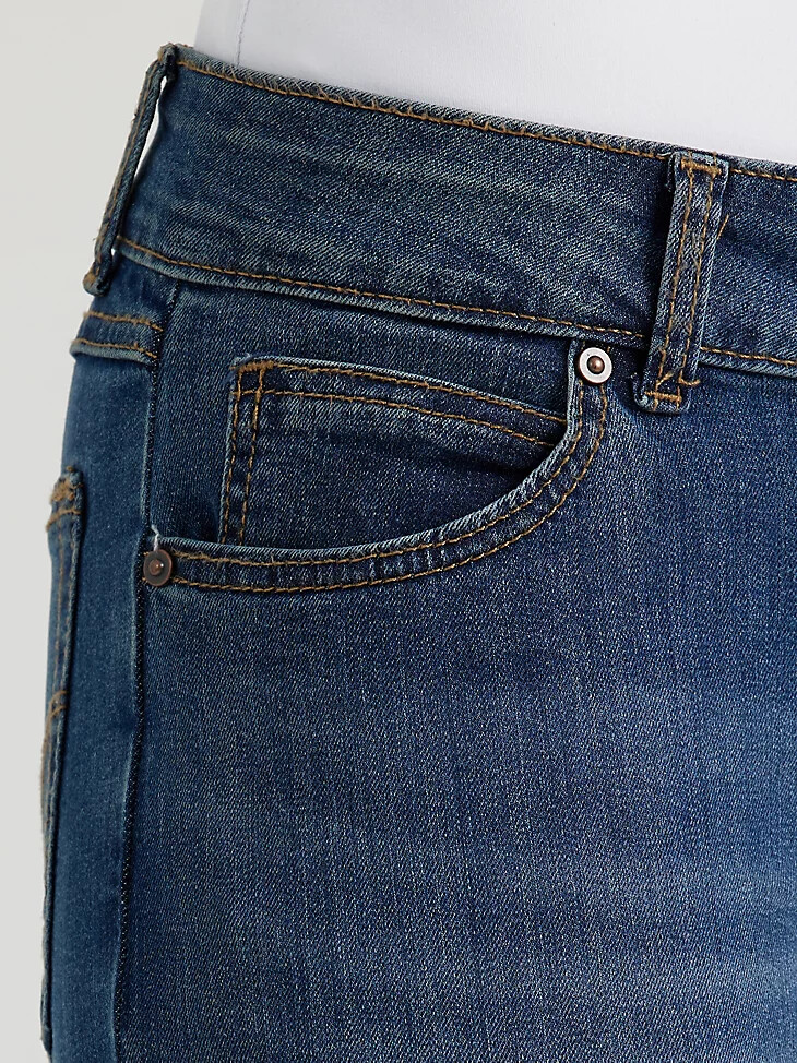 essential mid-rise bootcut-jeans kora für damen