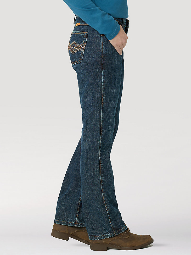 wrangler fr flame-resistant bootcut jeans für damen crosshatch