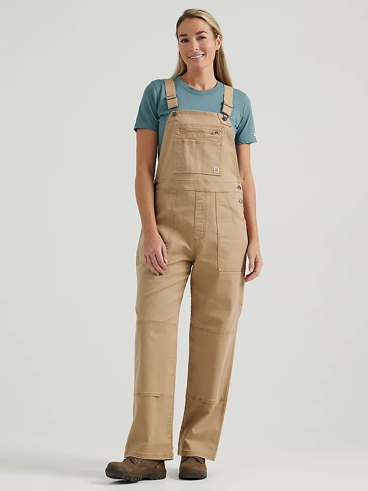 damen wrangler riggs workwear relaxed work overall tigers eye