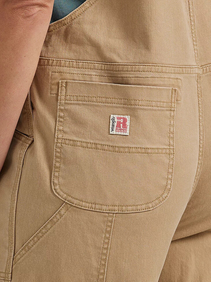 damen wrangler riggs workwear relaxed work overall tigers eye