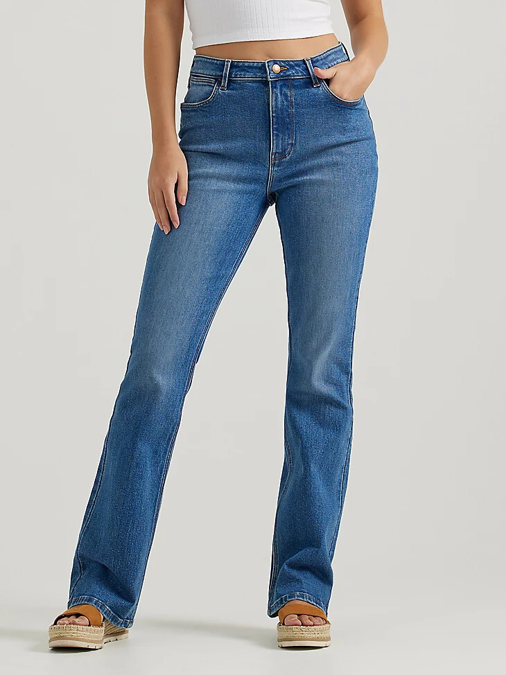 wrangler high rise bold boot für damen jean carolina