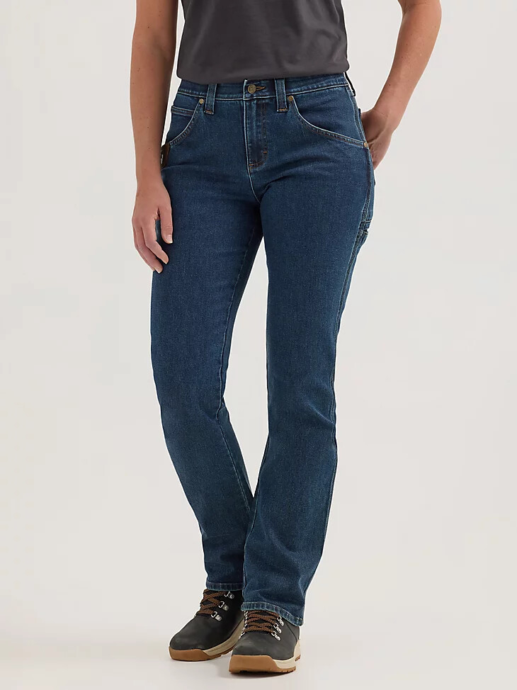 wrangler riggs workwear straight technical work jeans für damen vintage wash