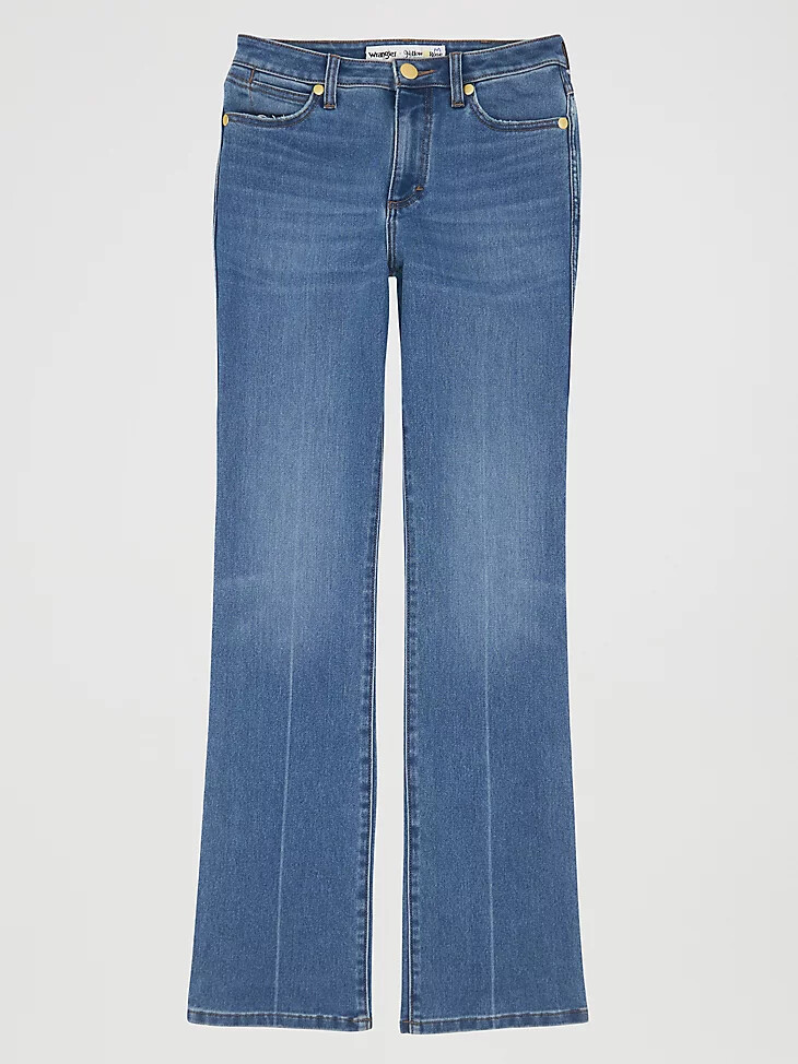 wrangler x yellow rose by kendra scott bootcut jeans mittlere waschung