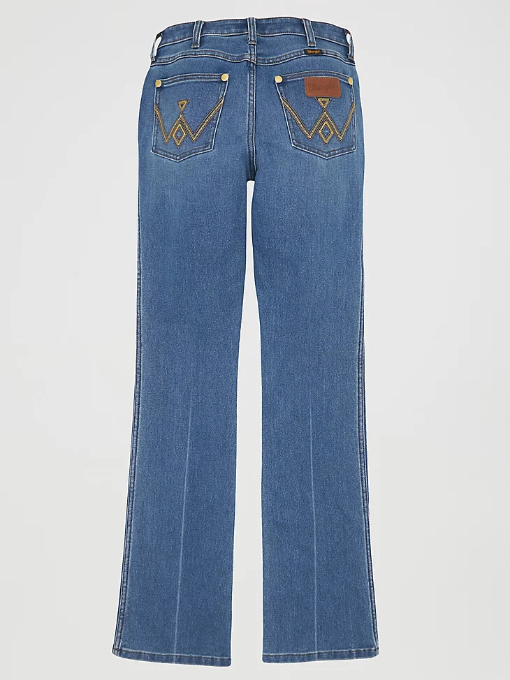 wrangler x yellow rose by kendra scott bootcut jeans mittlere waschung