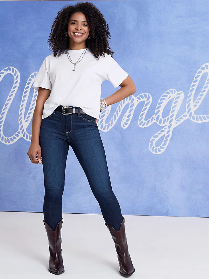 wrangler bespoke high rise skinny jeans rae für damen