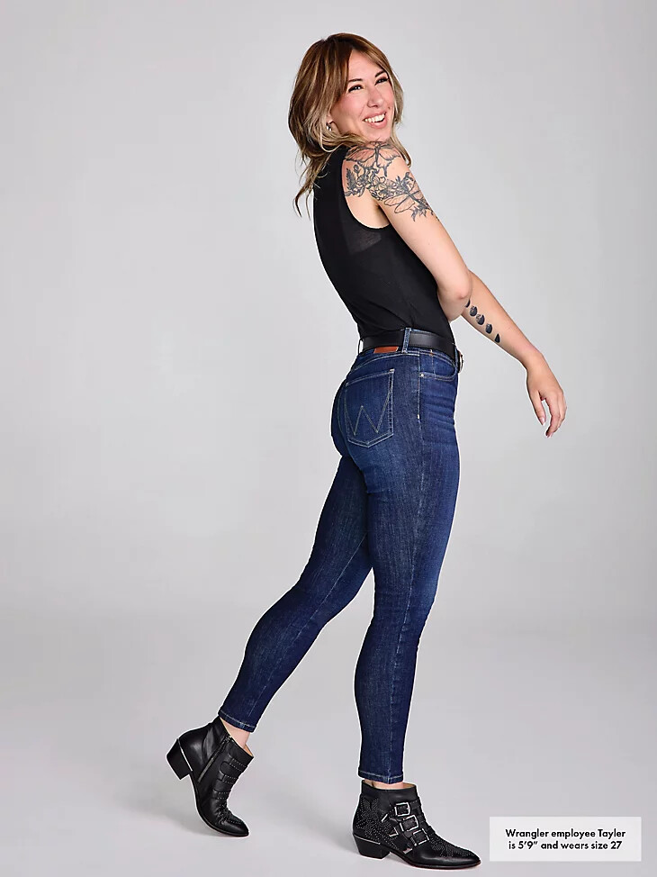 wrangler bespoke high rise skinny jeans rae für damen