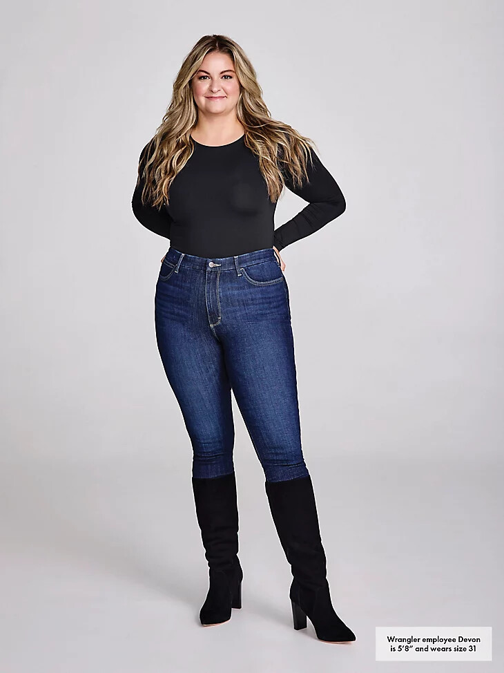 wrangler bespoke high rise skinny jeans rae für damen
