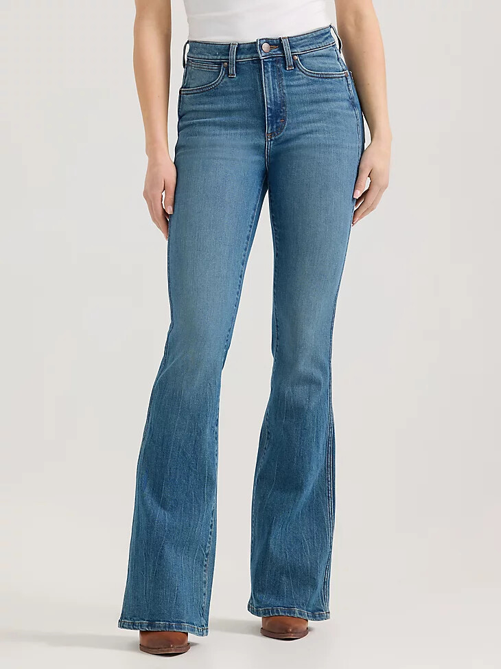 wrangler retro bailey high rise flare jeans für damen collins