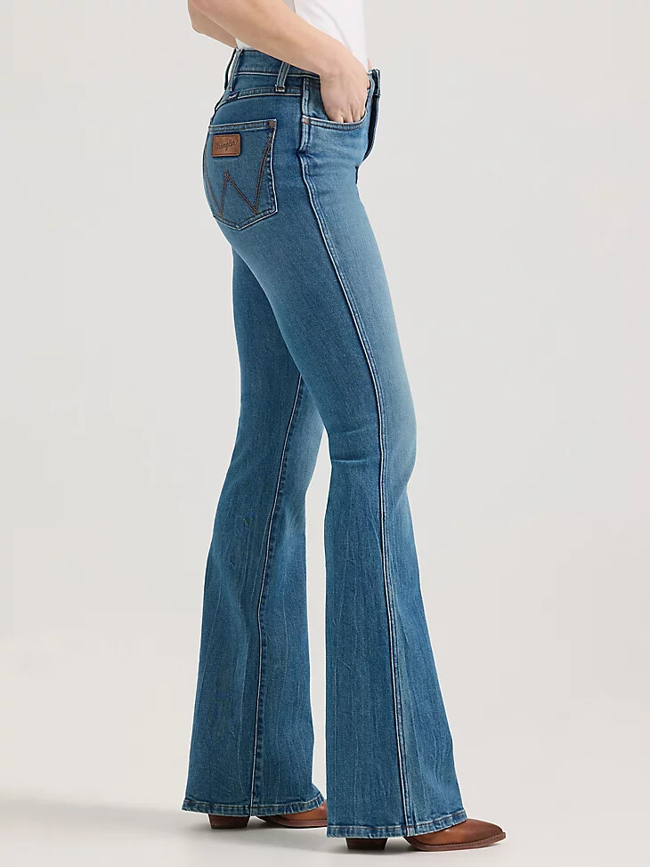 wrangler retro bailey high rise flare jeans für damen collins