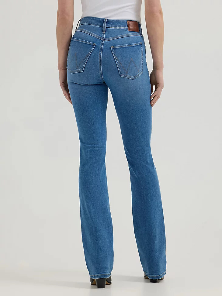 damen wrangler bespoke high rise bootcut jean palmer