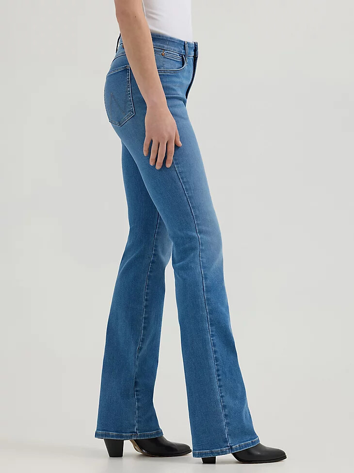 damen wrangler bespoke high rise bootcut jean palmer