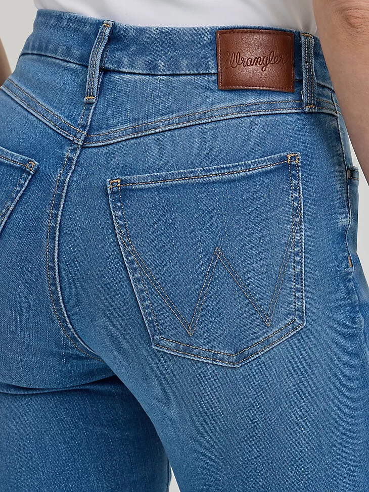 damen wrangler bespoke high rise bootcut jean palmer