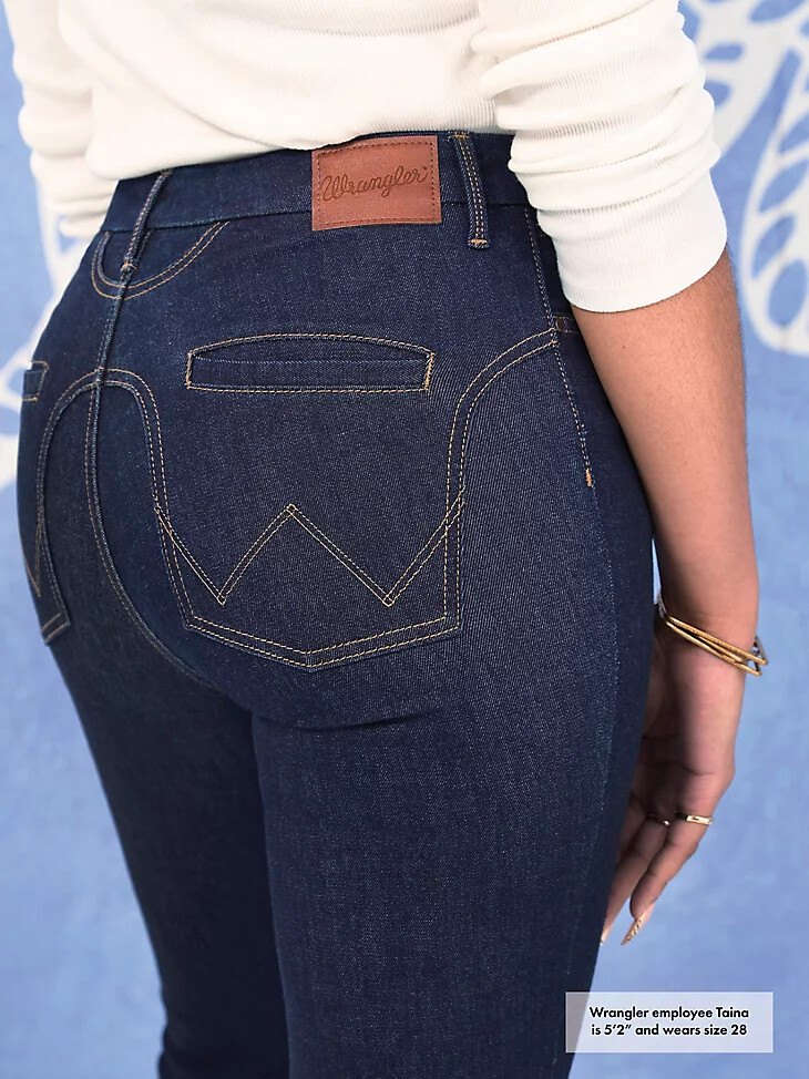 wrangler bespoke high rise fashion flare jeans für damen adalyn