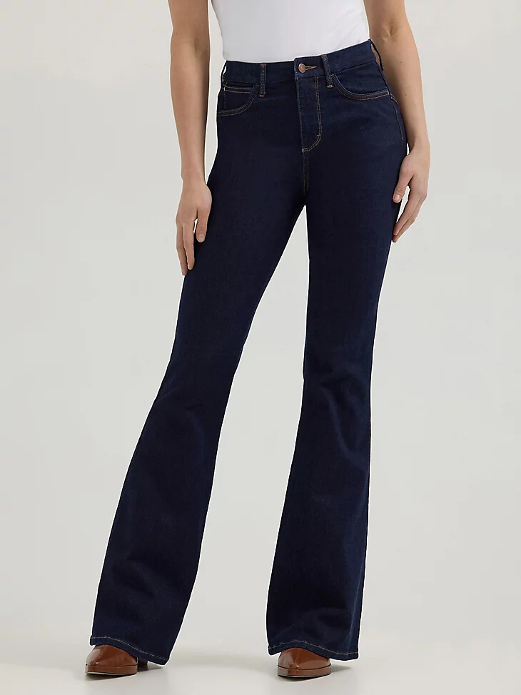 wrangler bespoke high rise fashion flare jeans für damen adalyn