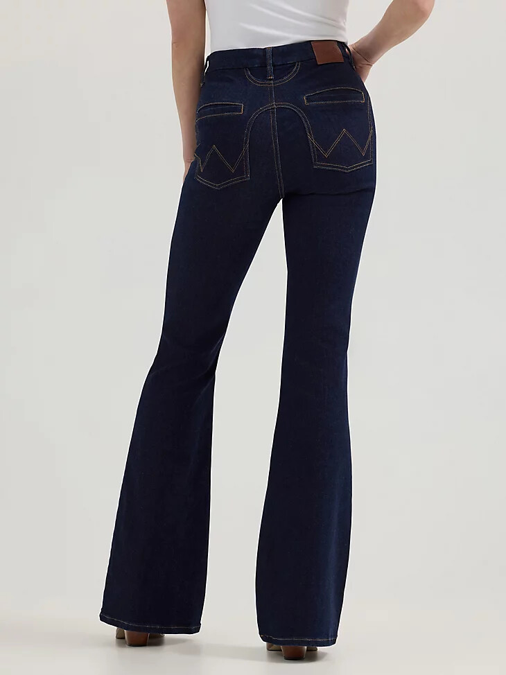 wrangler bespoke high rise fashion flare jeans für damen adalyn