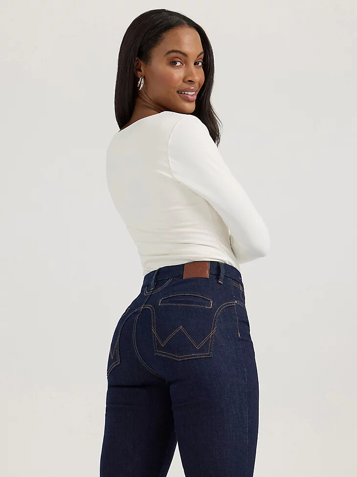 wrangler bespoke high rise fashion flare jeans für damen adalyn