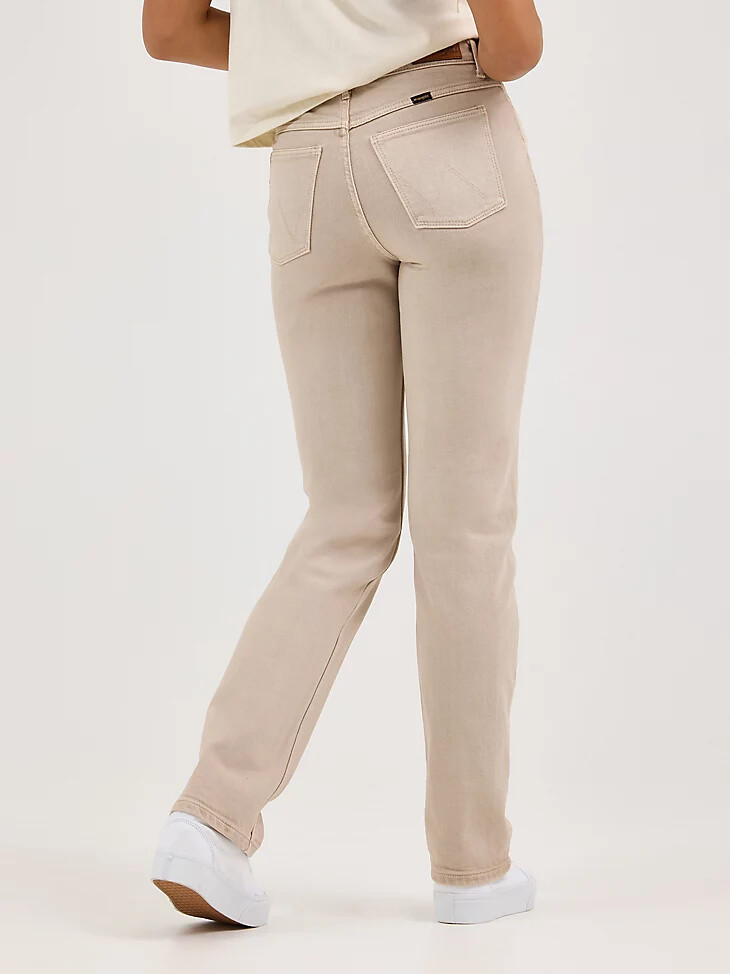 wrangler high rise true straight leg jeans für damen athena