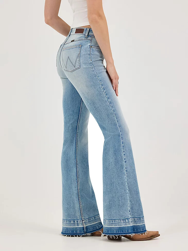wrangler fierce flare jeans oasis für damen