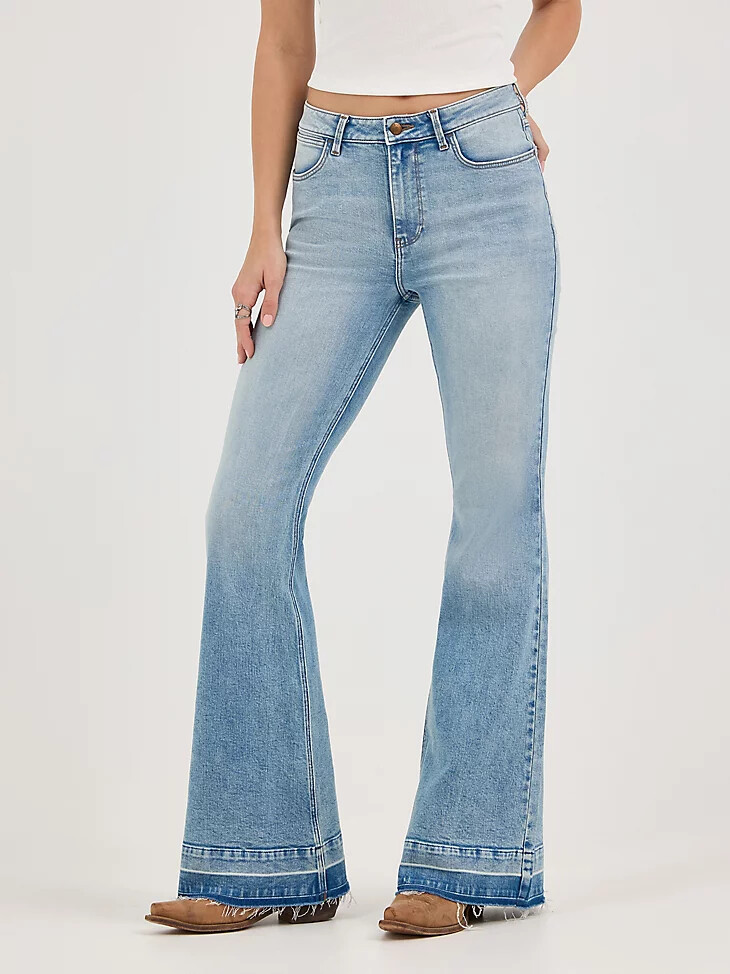 wrangler fierce flare jeans oasis für damen