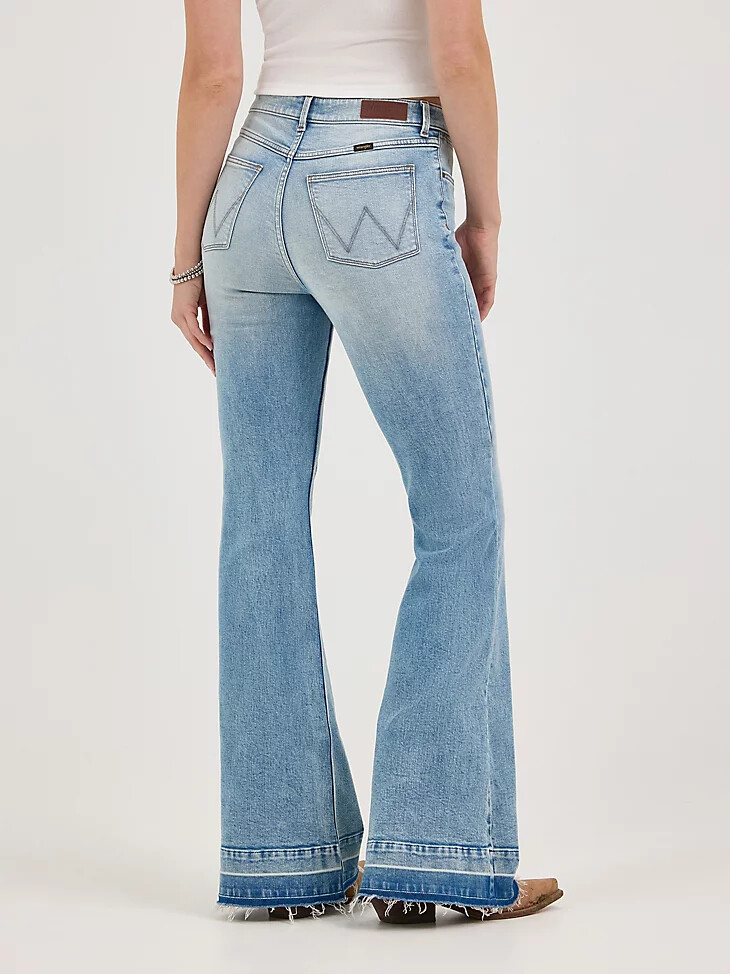 wrangler fierce flare jeans oasis für damen