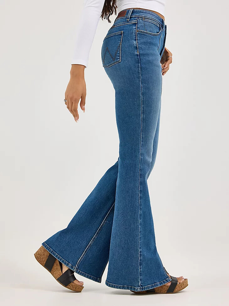 damen-jeans „fierce flare split hem carolina