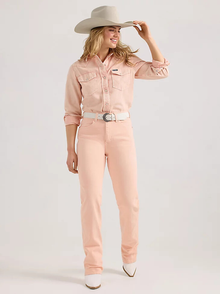 wrangler retro bailey high rise colorwash bootcut jeans für damen audrey