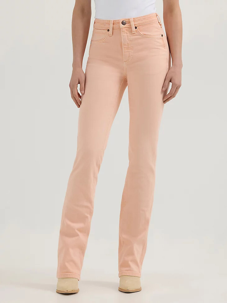 wrangler retro bailey high rise colorwash bootcut jeans für damen audrey