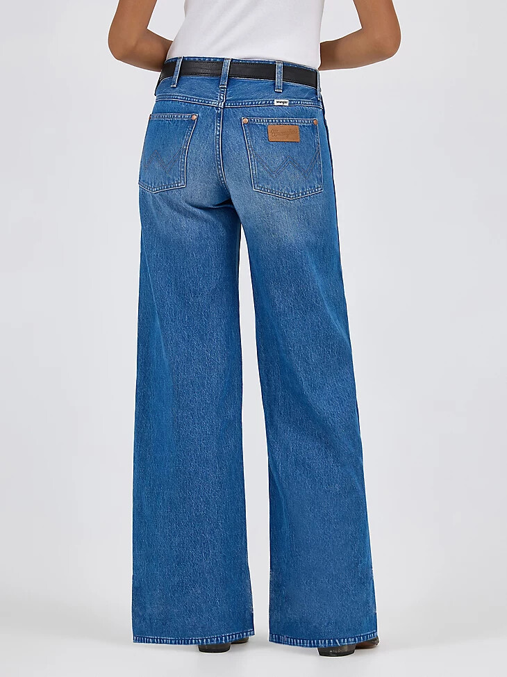 womens worldwide mid rise wide leg jeans ranch housedown