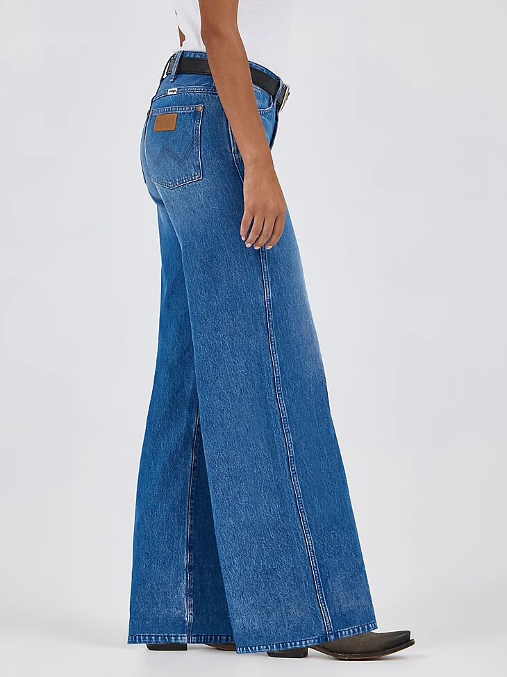 womens worldwide mid rise wide leg jeans ranch housedown
