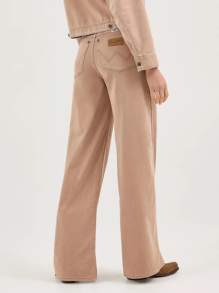 damen loose spat jeans raw umber