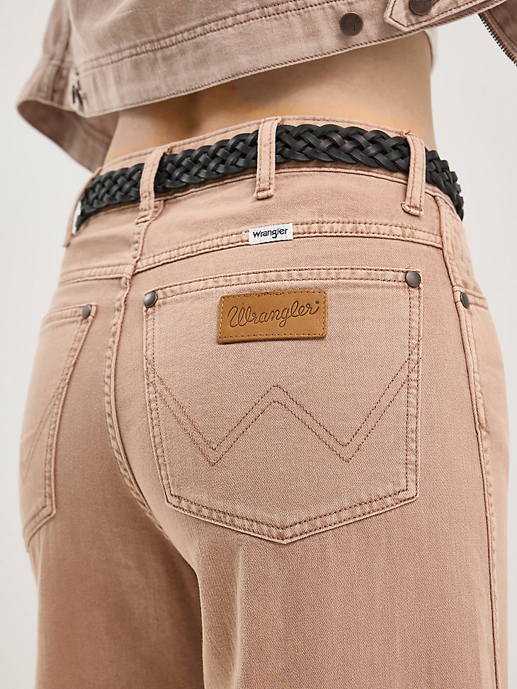 damen loose spat jeans raw umber