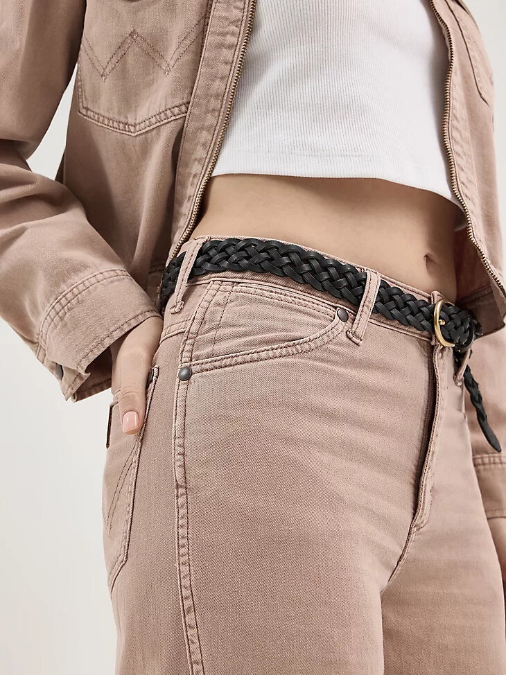 damen loose spat jeans raw umber