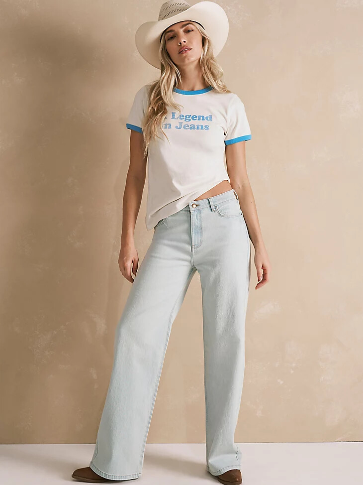 damen-jeans daisy mittelhoch geschnitten locker geschnitten