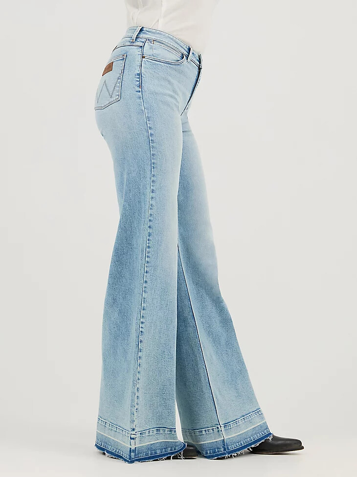 oasis damen-jeans mit hohem bund und weitem bein