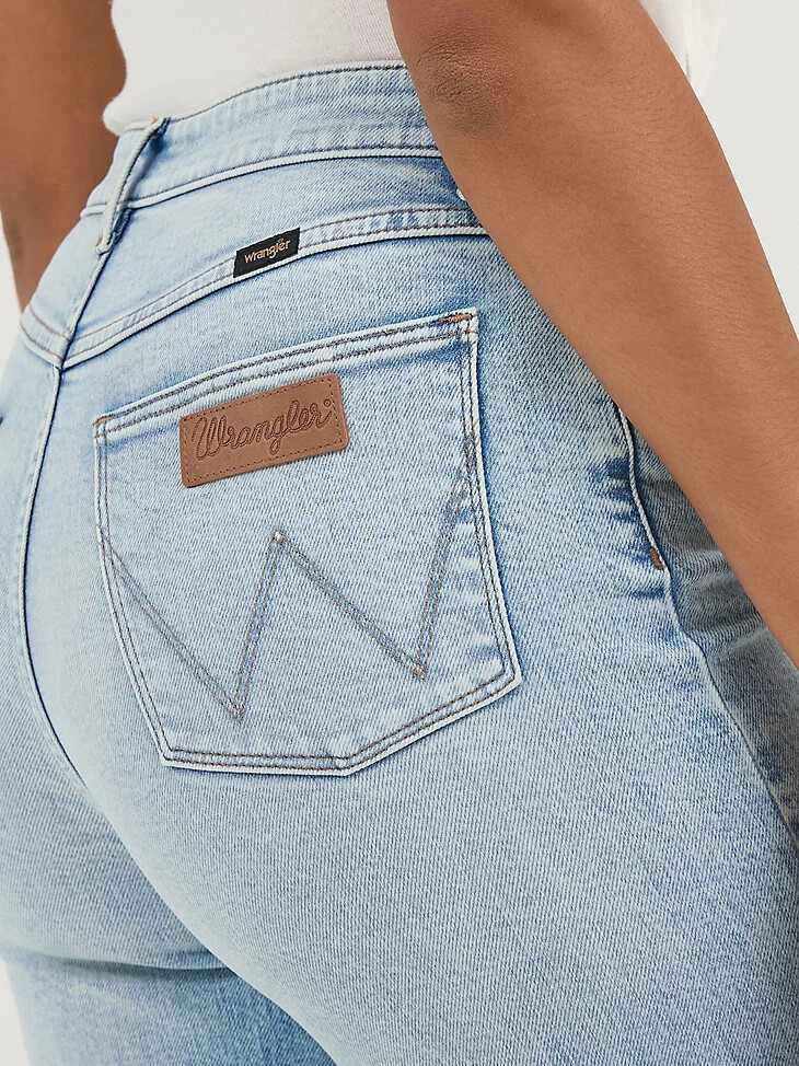 oasis damen-jeans mit hohem bund und weitem bein