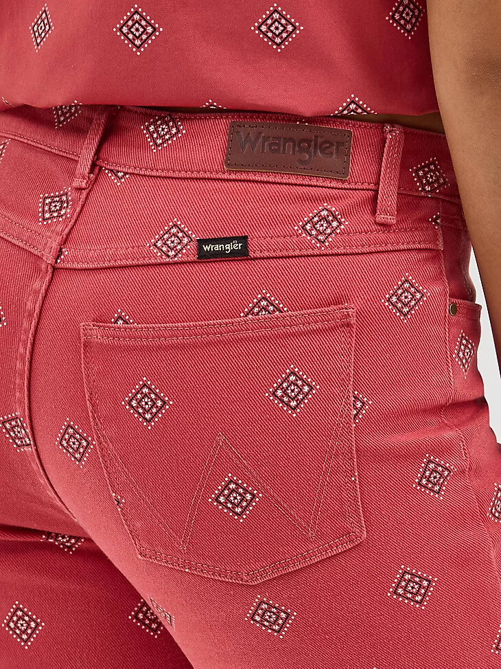 damen-jeans mit auffälligem stiefelprint diamond bay