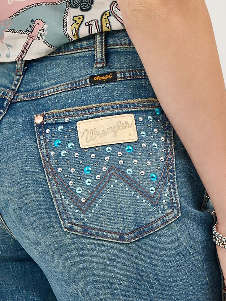 wrangler x lainey wilson bejeweled bell bottoms rock wash