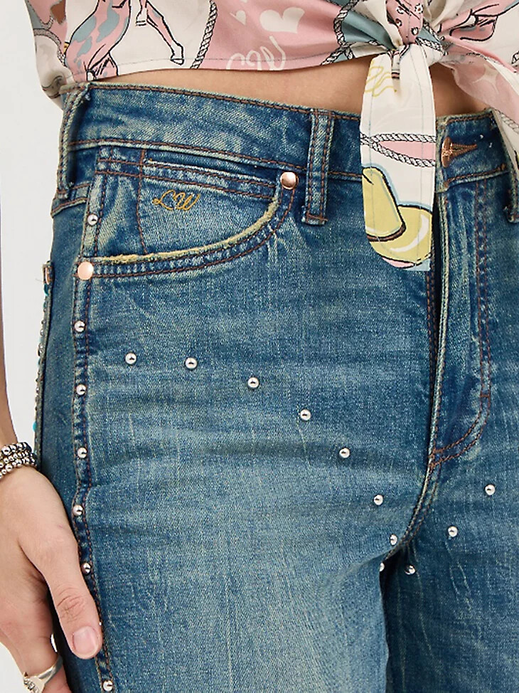 wrangler x lainey wilson bejeweled bell bottoms rock wash