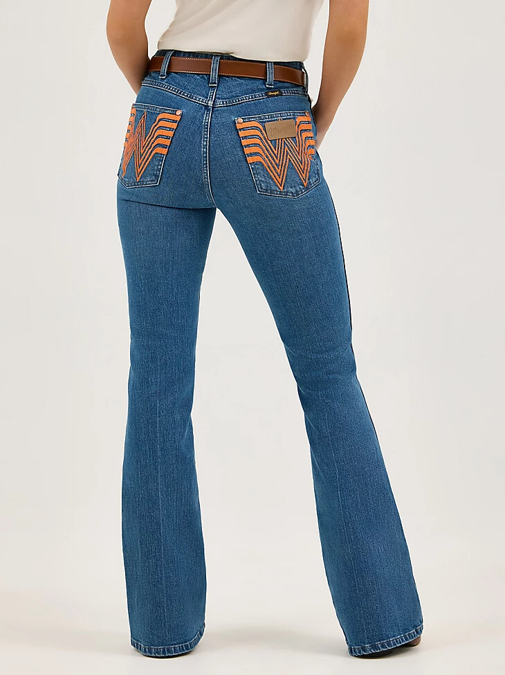 wrangler x whataburger bailey flare jeans cowgirl waschung